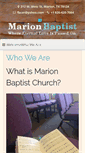 Mobile Screenshot of marion-baptist-church.us